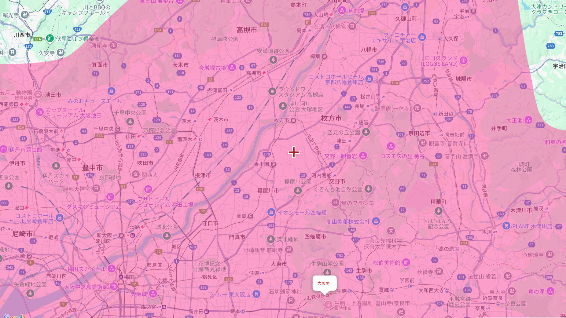 枚方市の電波事情